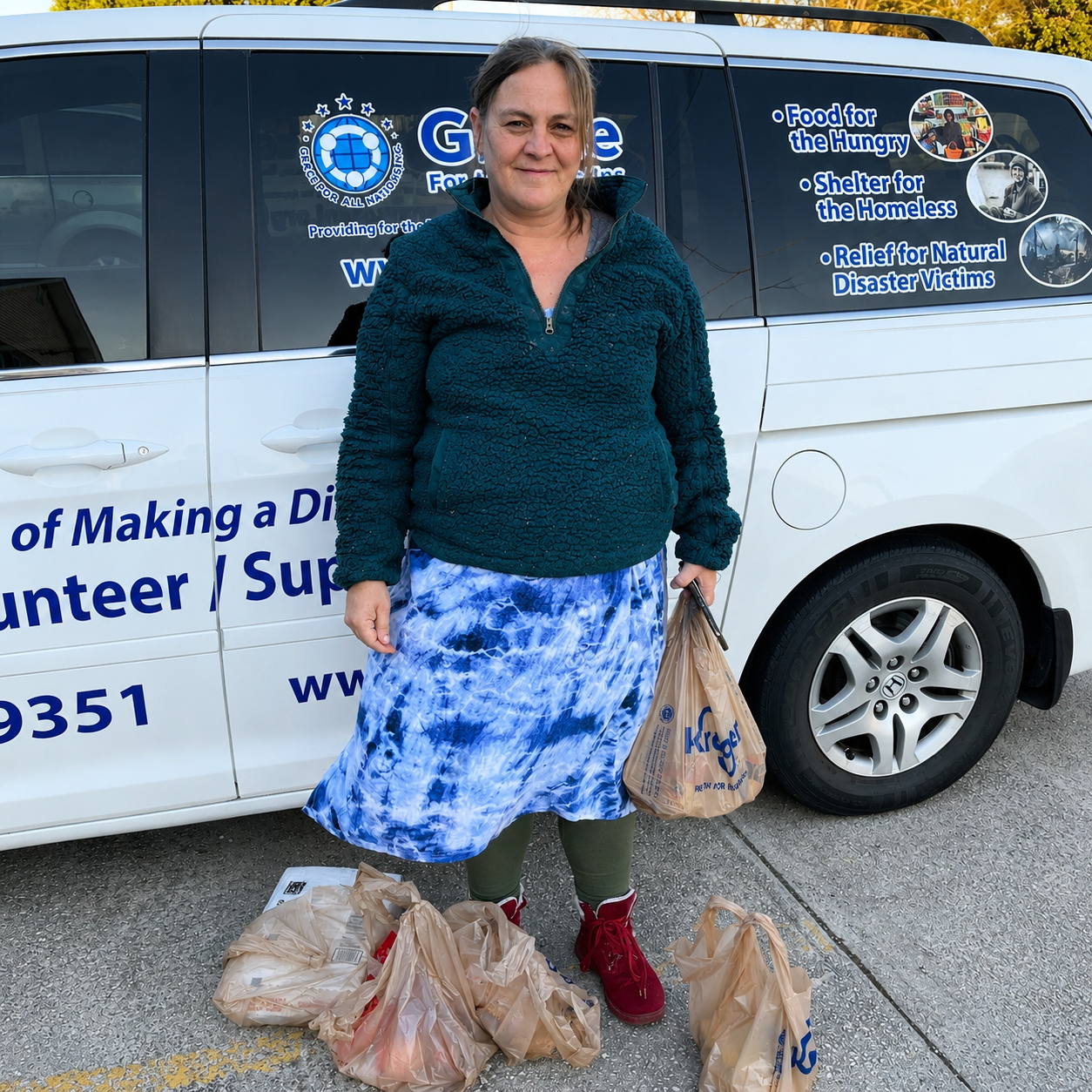 Grace For All Nations outreach van serving the community