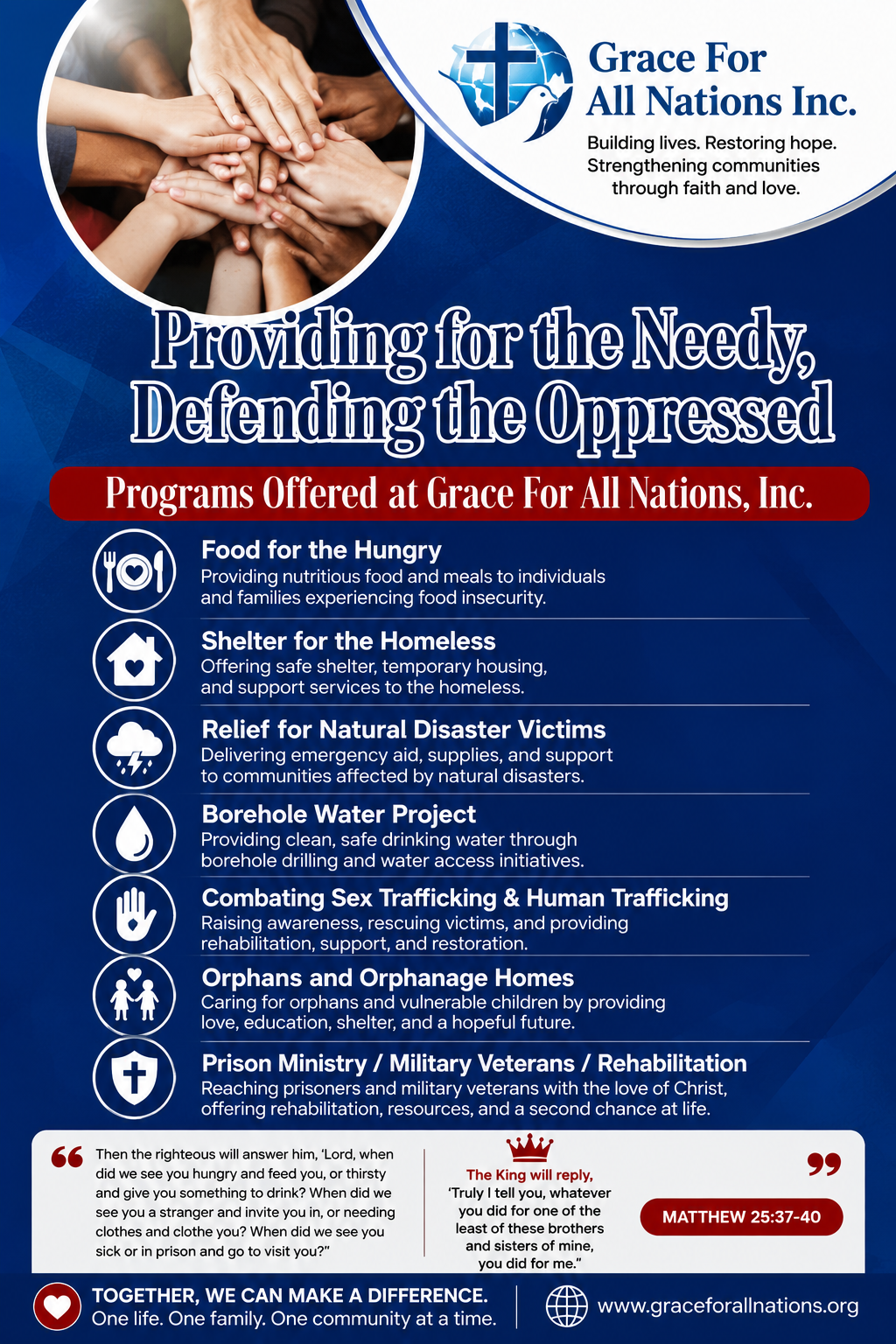 Programs offered at Grace For All Nations