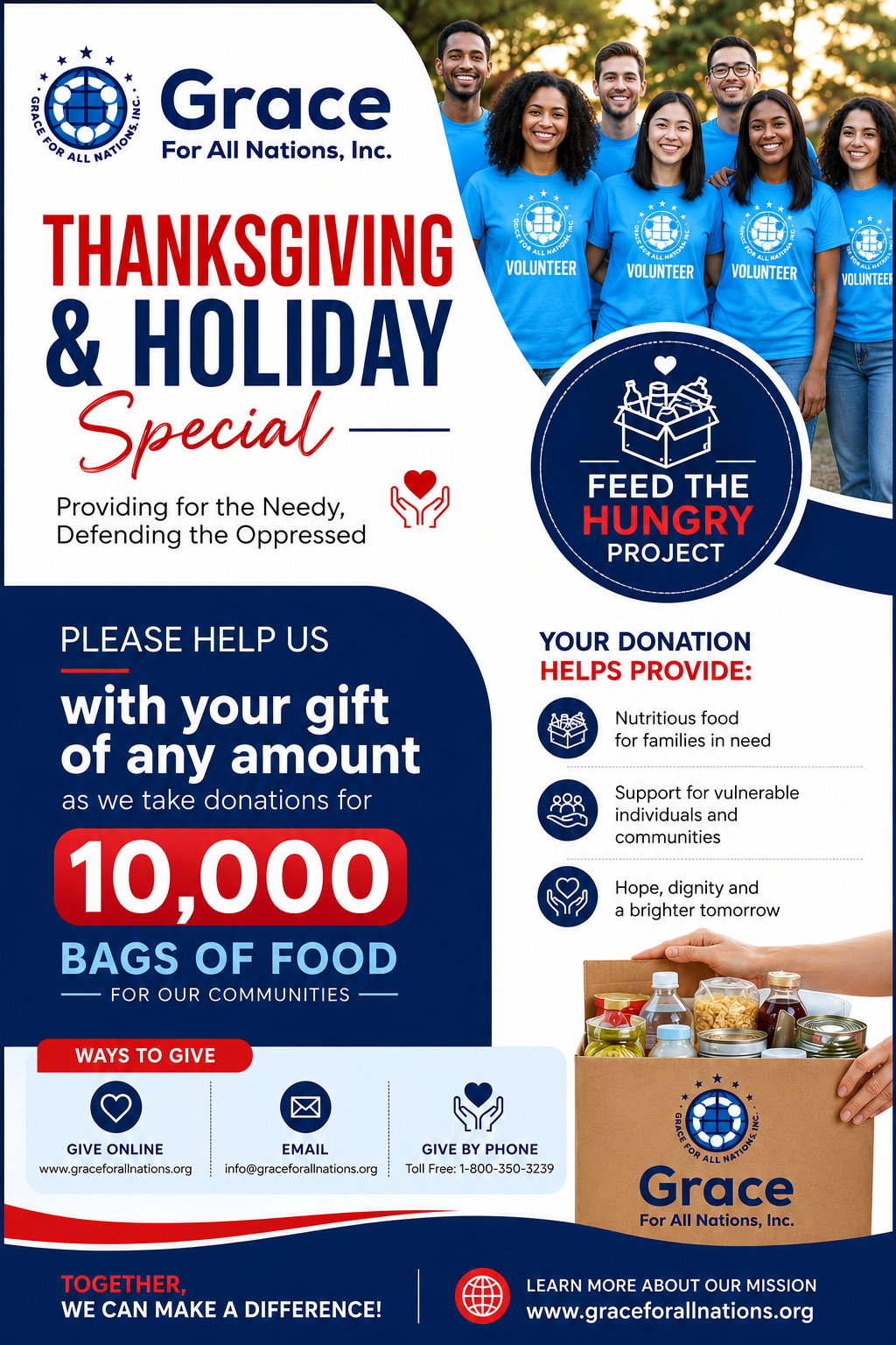 Thanksgiving & Holiday Special — 10,000 bags of food